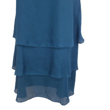 Load image into Gallery viewer, Alexandra Grecco Womens Size 4 Teal Layered Mini Cocktail Dress
