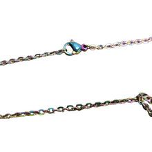 Load image into Gallery viewer, Rainbow Color Silverware Jewelry Necklace
