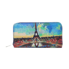 Load image into Gallery viewer, Eiffel Tower Graphic Print Zip Around Wallet NWT
