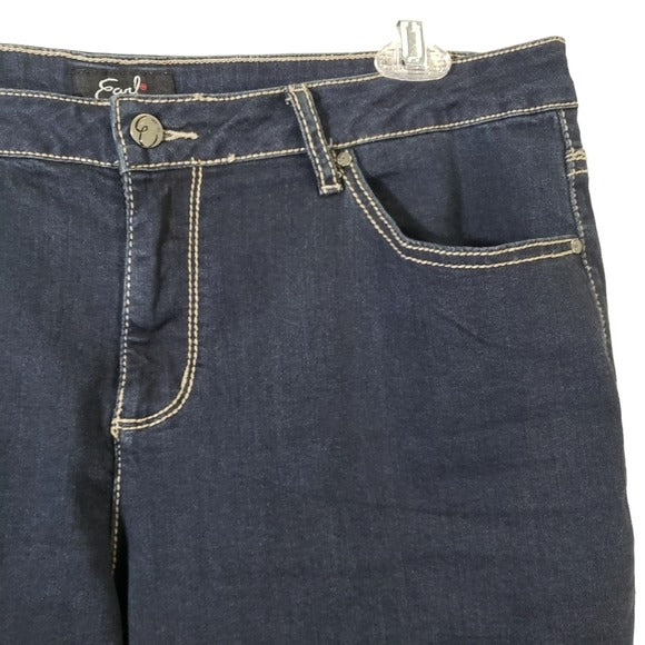 Earl Jeans Womens Plus Size 20 W Dark Wash Capris – Restylez