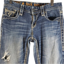 Load image into Gallery viewer, Rock Revival Womens Size 27 Ashlyn Boot Cut Distressed Jeans
