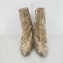 Load image into Gallery viewer, Wild Diva Lounge Champagne Velvet Ankle Boots
