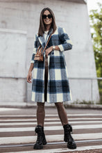 Load image into Gallery viewer, Double Take Full Size Plaid Button Up Lapel Collar Coat
