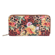 Load image into Gallery viewer, Animal Print Floral Zip Around Wallet NWT
