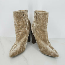 Load image into Gallery viewer, Wild Diva Lounge Champagne Velvet Ankle Boots
