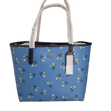 Load image into Gallery viewer, NEW Coach C7273 Women’s Leather City Tote Handbag Bag Floral Bow Print Blue
