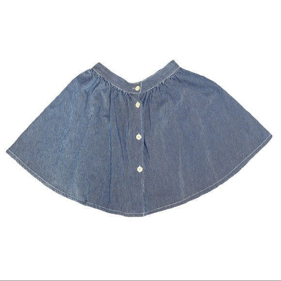 Vintage Giorgio Armani Womens Size 10 Striped Denim Skirt