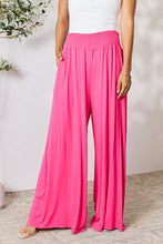 Load image into Gallery viewer, Double Take Full Size Smocked Wide Waistband Wide Leg Pants
