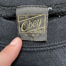 Load image into Gallery viewer, Obey Worldwide Womens Size S Black Logo Print Sweatshirt
