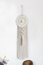 Load image into Gallery viewer, Bohemian Hand-Woven Moon Macrame Wall Hanging
