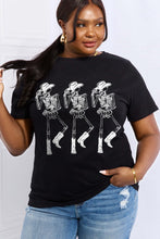 Load image into Gallery viewer, Simply Love Full Size Triple Skeletons Graphic Cotton Tee
