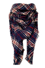 Load image into Gallery viewer, Faux Cashmere Plaid Scarf
