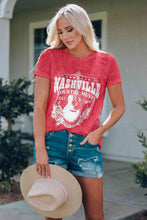 Load image into Gallery viewer, NASHVILLE COUNTRY MUSIC Graphic Round Neck Tee Shirt
