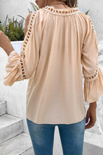Load image into Gallery viewer, Cutout Long Sleeve Round Neck Blouse
