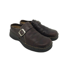Load image into Gallery viewer, Born Mens Size 9 Dark Leather Loafer with Buckle and Leather Lining
