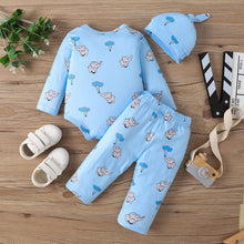 Load image into Gallery viewer, Elephant Print Long Sleeve Bodysuit and Pants Set
