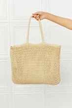 Load image into Gallery viewer, Fame Off The Coast Straw Tote Bag
