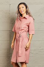 Load image into Gallery viewer, Petal Dew Half Sleeve Collared Dress with Pockets
