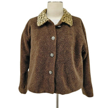 Load image into Gallery viewer, Tasha Polizzi Womens Size Small Brown Deep Pill Fleece Button Up Jacket
