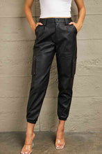 Load image into Gallery viewer, Kancan High Rise Faux Leather Joggers
