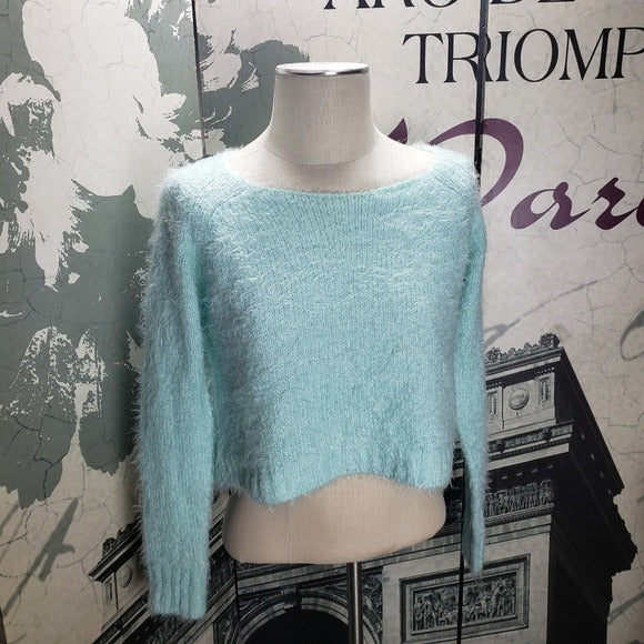 Decree Mint Green Cropped Sweater NWT Size Large