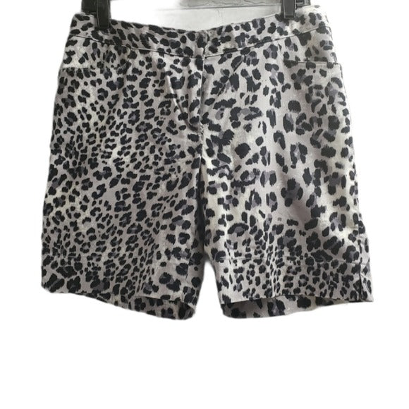 Ellen Tracy Cheetah Print Bermuda Shorts Size 8