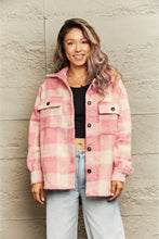 Load image into Gallery viewer, Plaid Collared Neck Button Down Jacket
