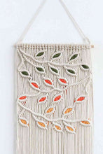 Load image into Gallery viewer, Contrast Leaf Fringe Macrame Wall Hanging
