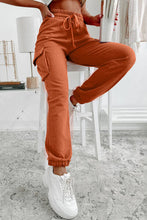 Load image into Gallery viewer, Elastic Waist Drawstring Joggers with Pockets
