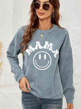 Load image into Gallery viewer, Round Neck Long Sleeve MAMA Graphic Sweatshirt
