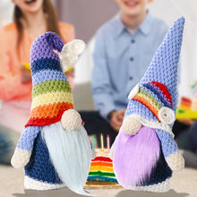 Load image into Gallery viewer, Two-Piece Rainbow Stripe Gnomes
