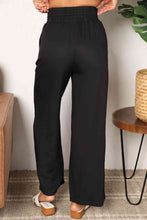 Load image into Gallery viewer, Double Take Drawstring Smocked Waist Wide Leg Pants
